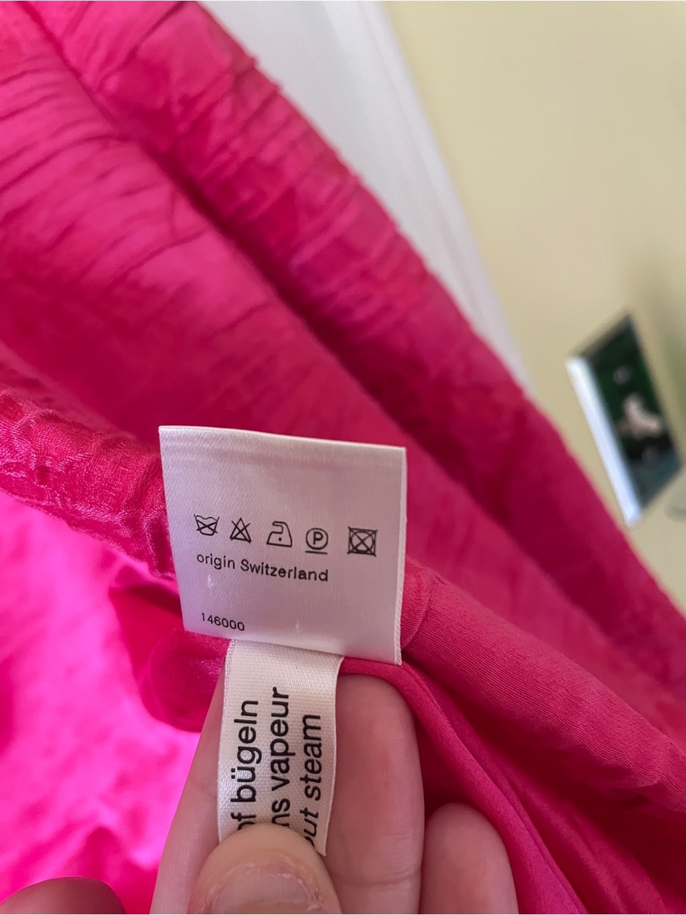 Akris Hot Pink Ruched Two-Button Blazer - Picture 6 of 9